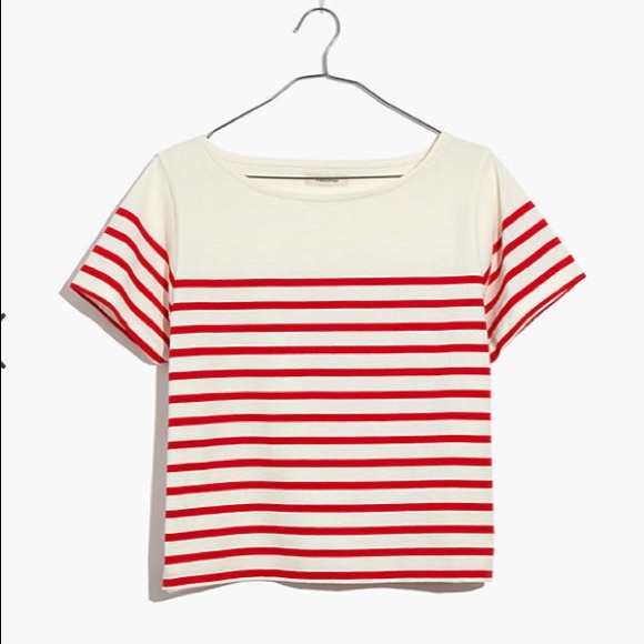 MADEWELL Setlist Boxy Top in Lynnhurst Stripe S - Picture 2 of 6
